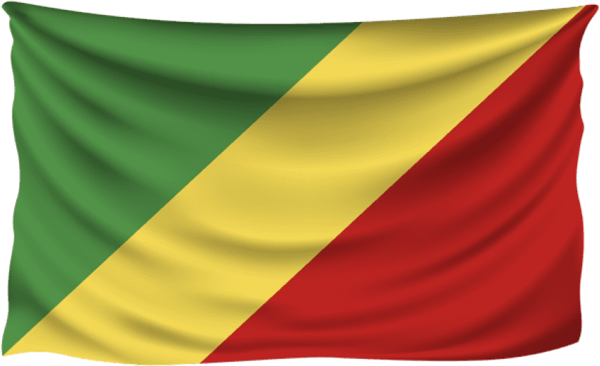 Free Png Download Republic Of The Congo Wrinkled Flag - Flag (850x522), Png Download