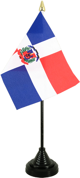 Desk And Table Flag Dominican Republic - Kazakhstan Table Flag (750x750), Png Download