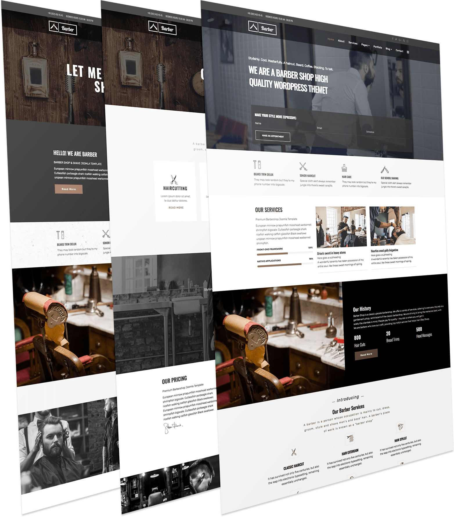 Barber Joomla Template - Flyer (1892x1900), Png Download