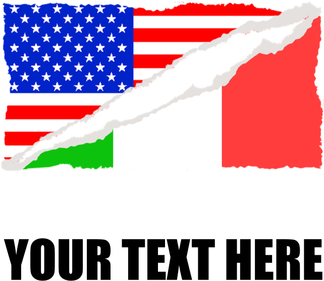 Italian American Flag Posters - Virginia Silhouette (700x700), Png Download