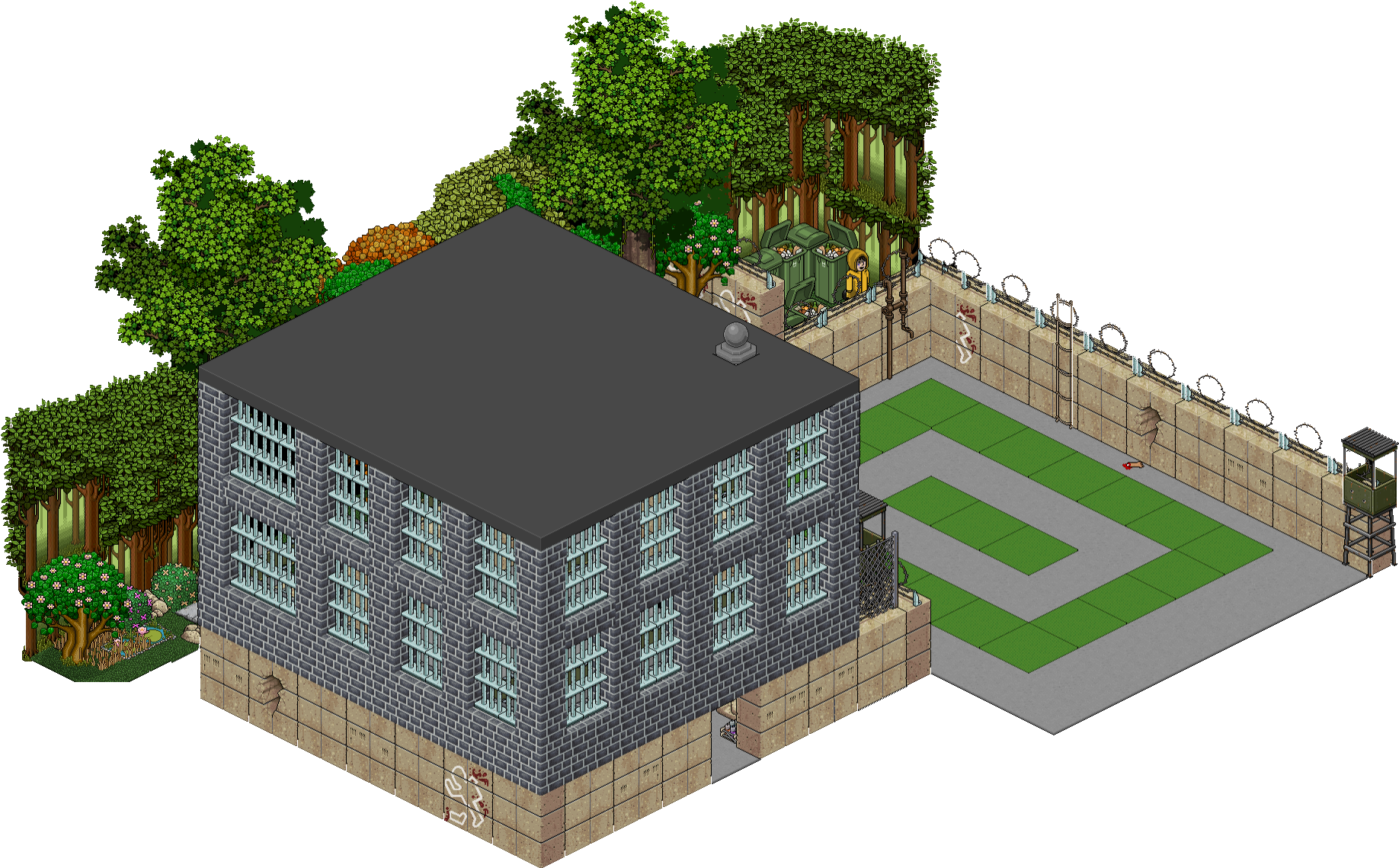 Prison Cour - Tree (1950x1359), Png Download