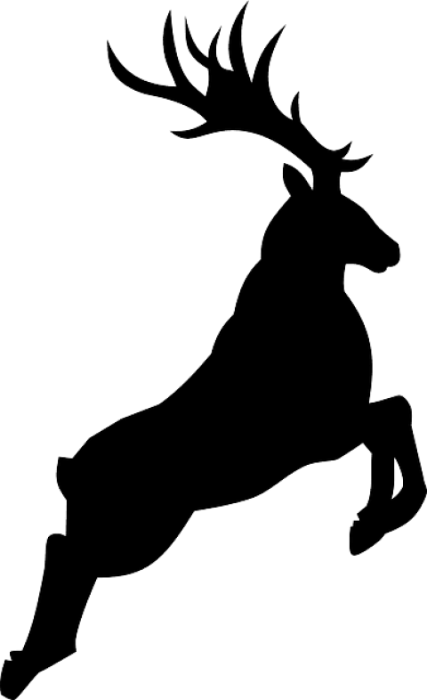Free Png Download Christmas Reindeer Shot Glass Png - Reindeer Clipart Silhouette (480x786), Png Download