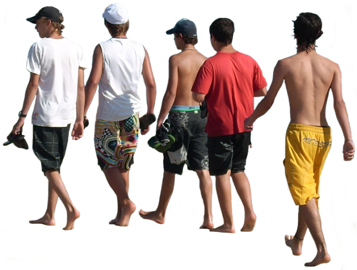 Man Group Png - People At The Beach Png (700x530), Png Download