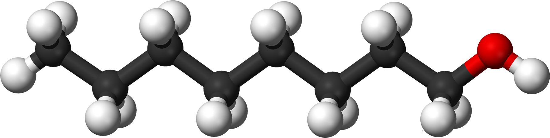 1 Octanol 3d Balls - Fatty Acid Png (1902x537), Png Download