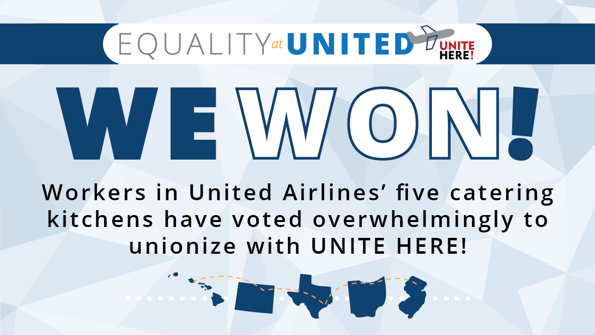 Unite Here Now Represents 18,000 Workers In The Airline - Unite Here (1200x676), Png Download