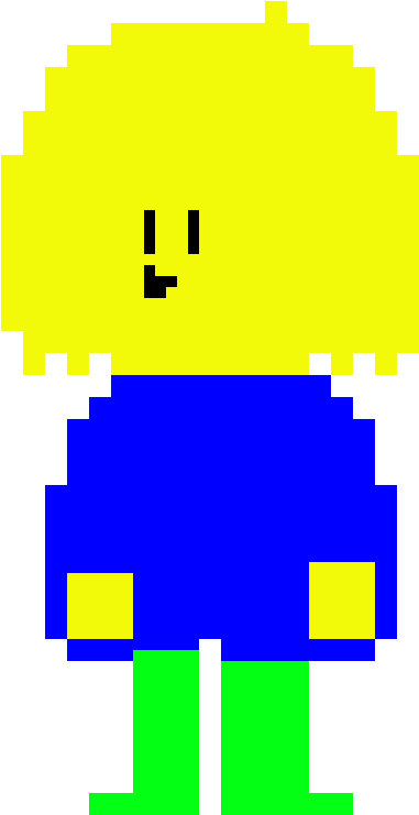 Krisblox Noob - Undertale Human Pixel Art (570x740), Png Download