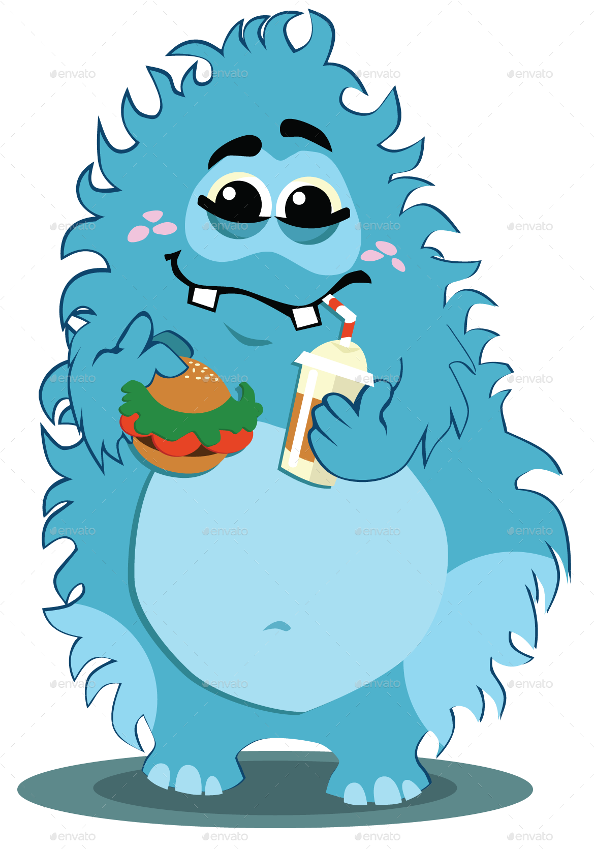 Pack Of Monsters/png/monster 14 - Envato Pictures Of Monsters (1181x1676), Png Download