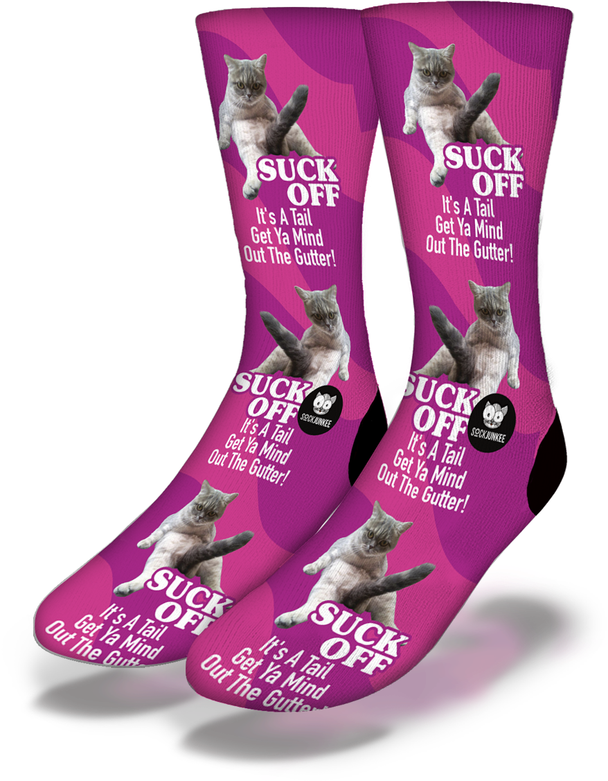 Suck Off Cat Socks - Sock (1200x1200), Png Download