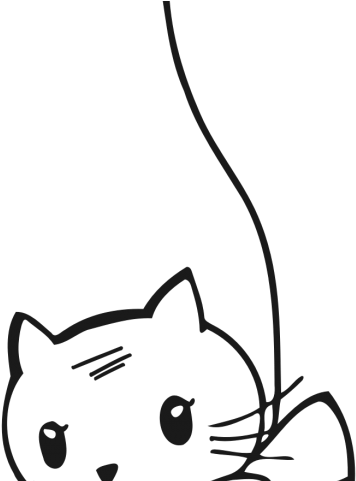 Drawn Cheshire Cat Tail - Drawing For Coloring Cat (640x480), Png Download