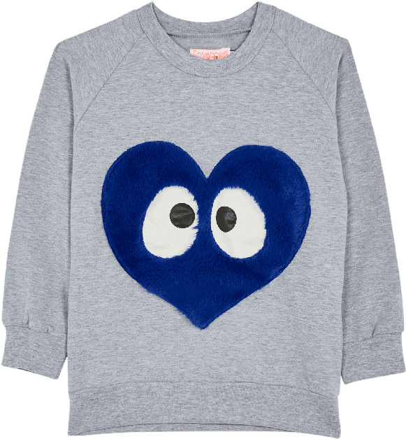 Gray Blue Heart Sweatshirt - Sweater (700x700), Png Download