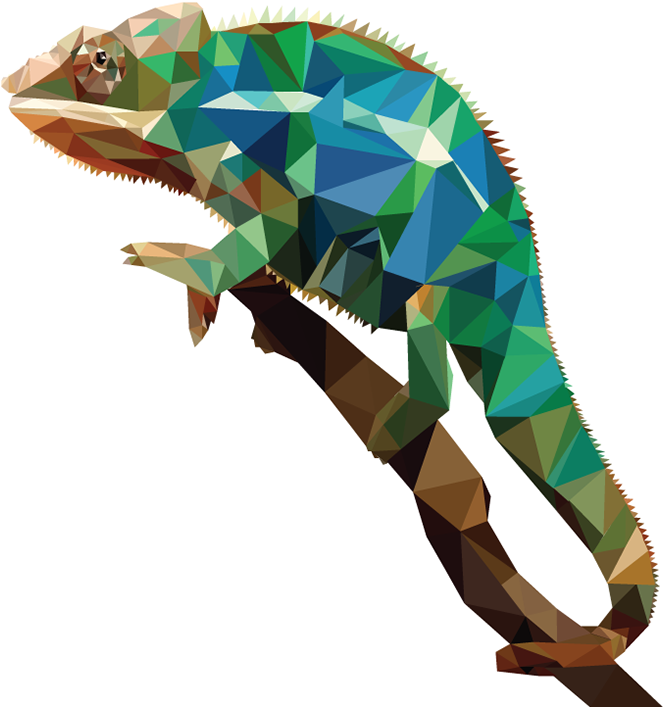 Sign Up To Join The Conversation - Polygon Chameleon (1200x776), Png Download