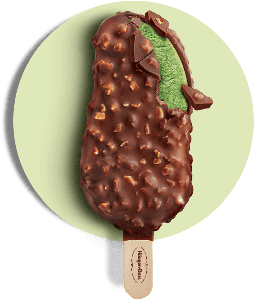 Green Tea And Almond - Haagen Dazs Stick (557x690), Png Download