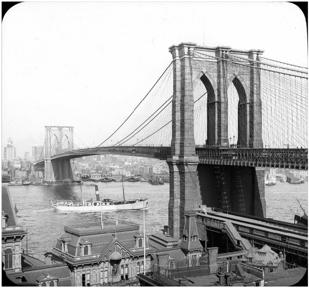 Ny State Archives On Twitter - Brooklyn Bridge (1200x595), Png Download