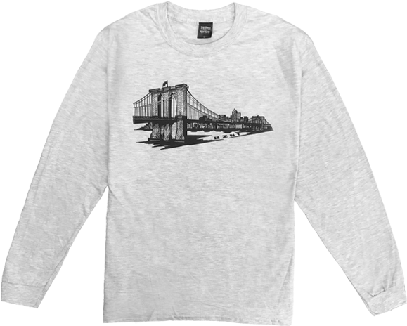 Bzny Brooklyn Bridge Long Sleeve Shirt - Long-sleeved T-shirt (800x800), Png Download