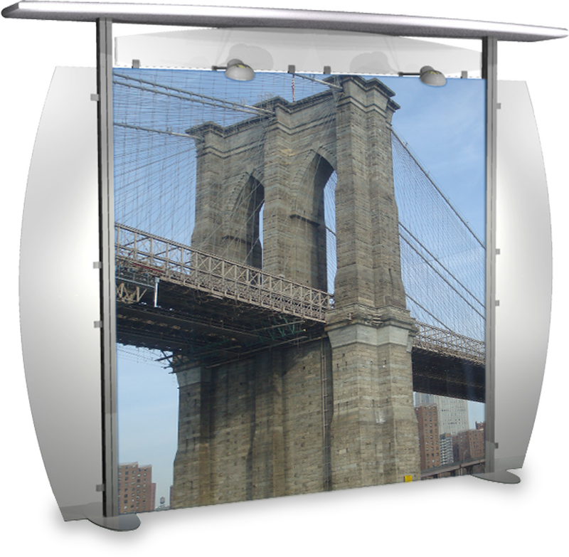 10 Foot Alumalite Modular Display With Straight Canopy - Brooklyn Bridge (800x783), Png Download