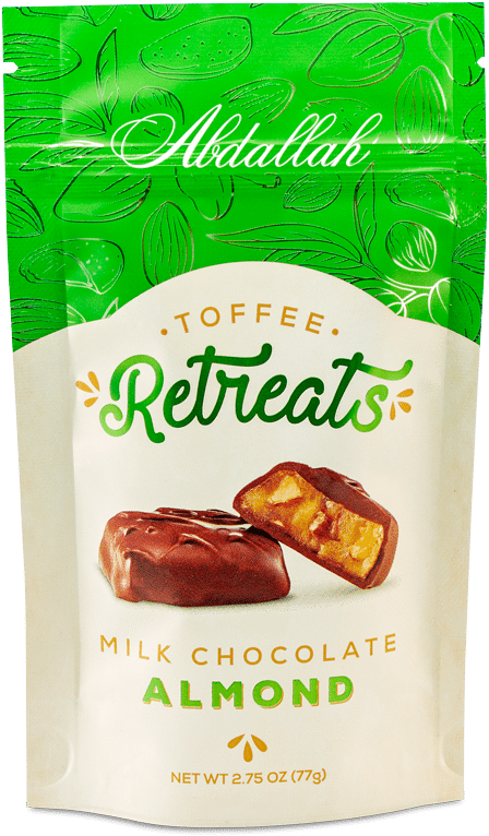 Milk Chocolate Almond V=1549306195 - Abdallah Candies (800x800), Png Download