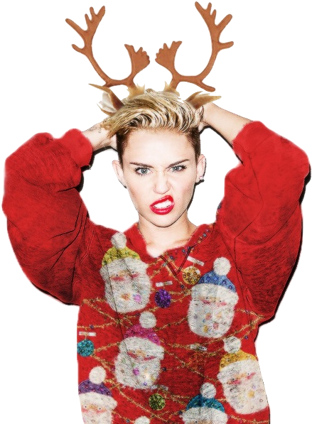 Salamandra66666 Майли - Miley Cyrus Merry Christmas (500x750), Png Download