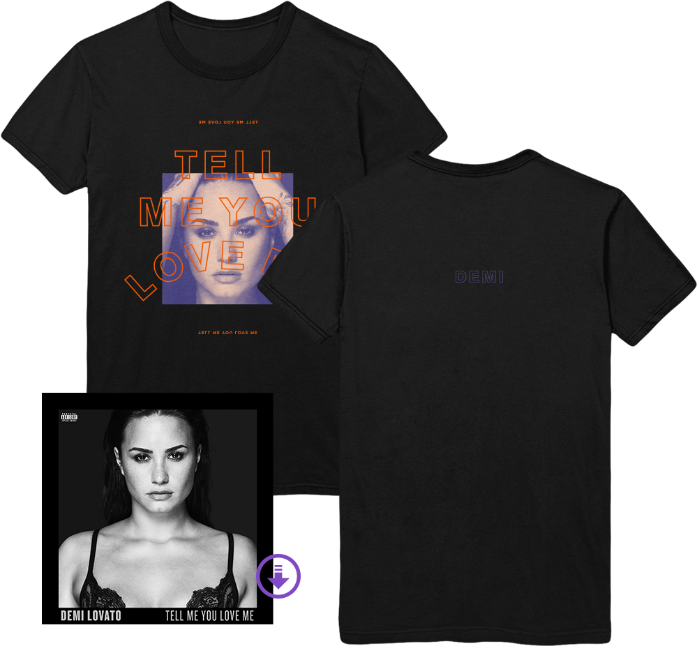 Black Tmylm Tee Super Digital Album - Demi Lovato Tell Me You Love Me Tour Merch (1000x1000), Png Download