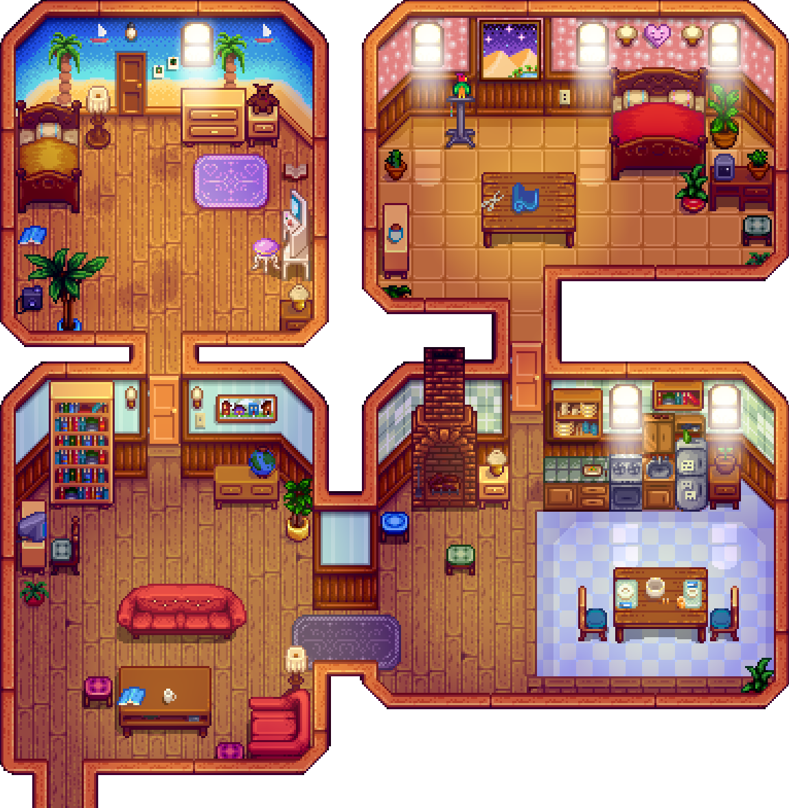 2 Willow Lane - Emily Stardew Valley Hot (1149x1178), Png Download