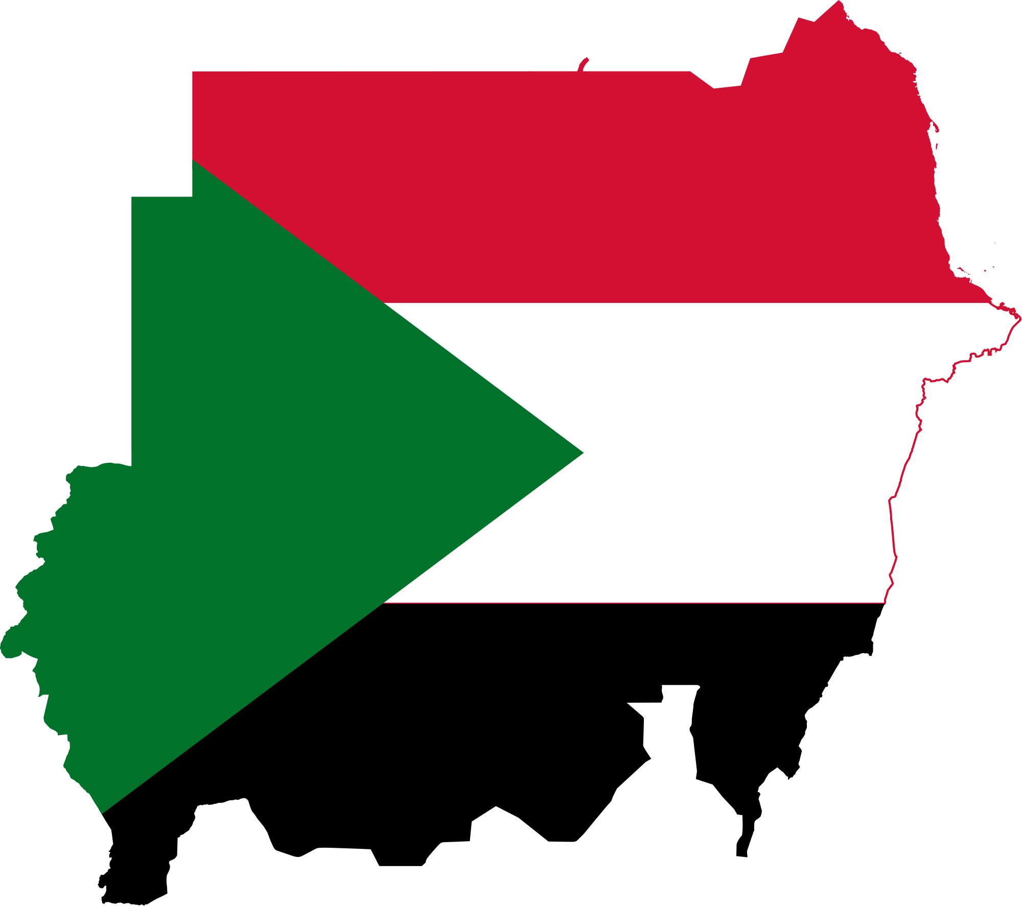 Sudan Flag Png - Flag Map Of Sudan (2000x1774), Png Download