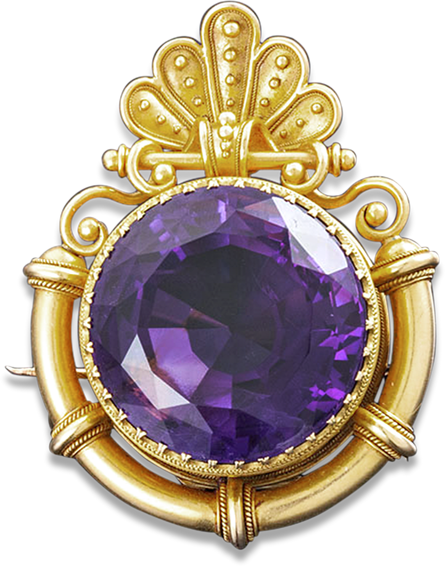 Georgian Amethyst Brooch, - Amethyst (2000x2500), Png Download