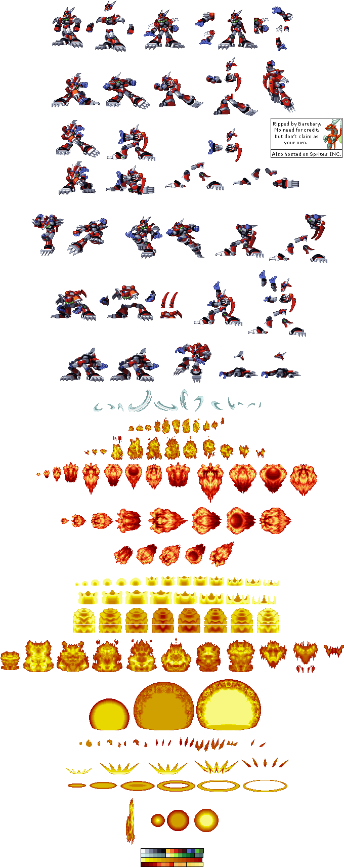 Magma Dragoon Video Game Sprites, Pixel Characters, - Megaman X Magma Dragoon Sprites (700x1728), Png Download