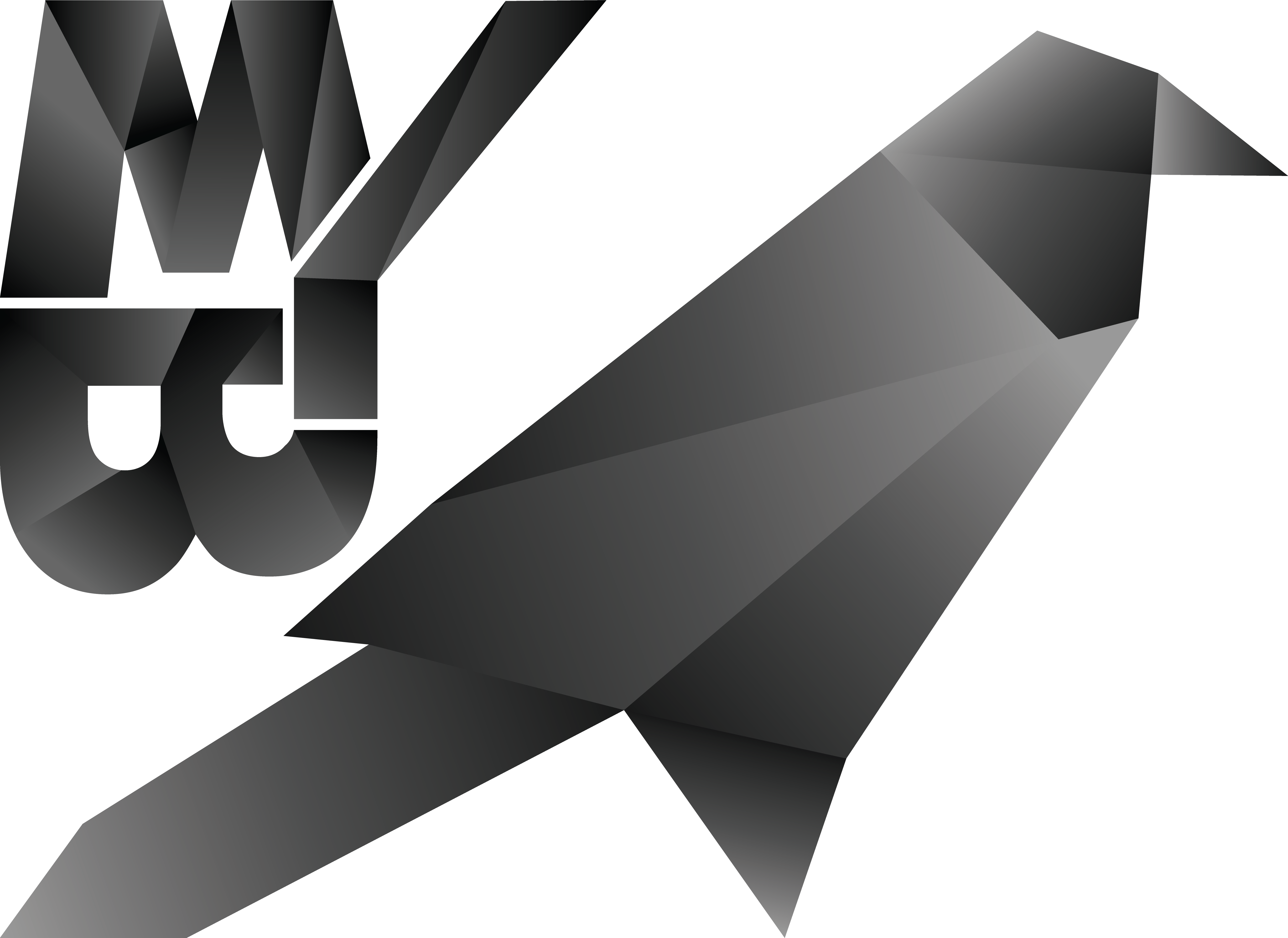 Illustrationorigami Raven With Stylized Logo - Graphic Design (5400x3934), Png Download