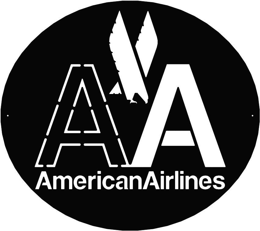 A 001 D American Airlines 1968 Era - Circle (861x763), Png Download