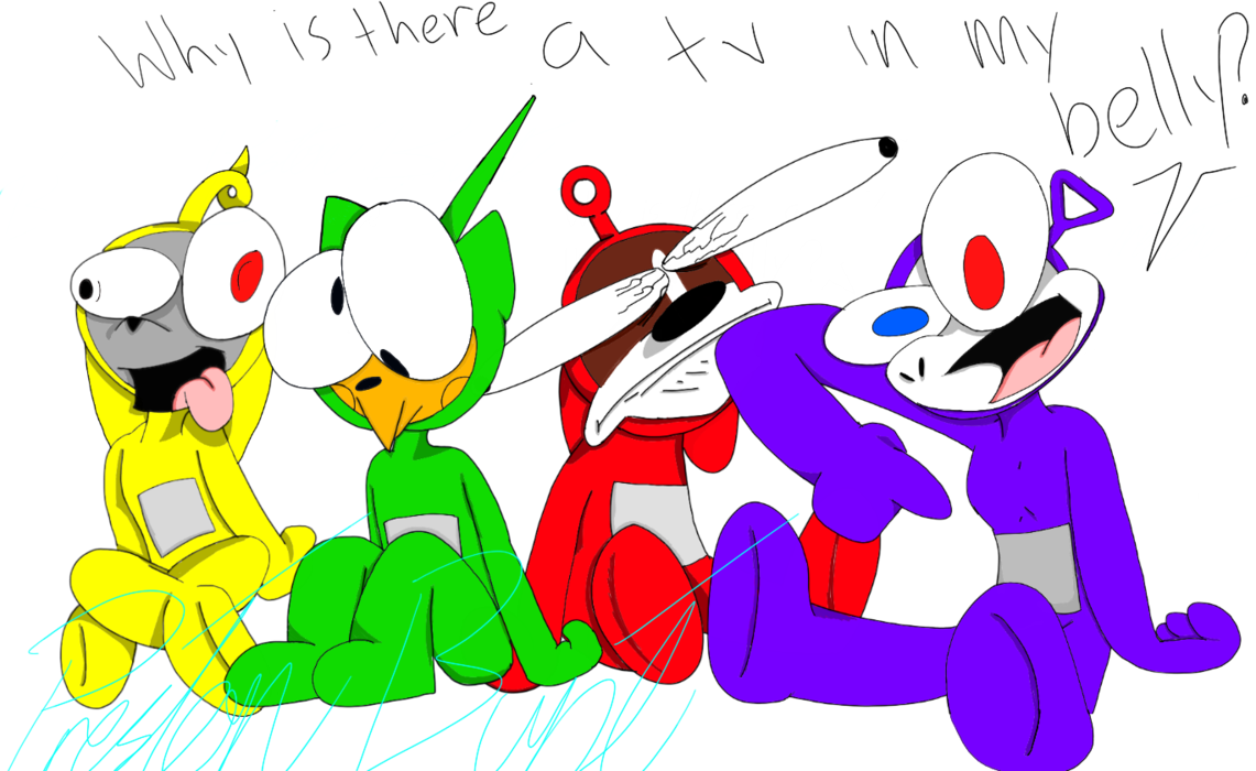 Teletubbies By B3n7l3y-dbhjlpe - Cartoon (1141x700), Png Download