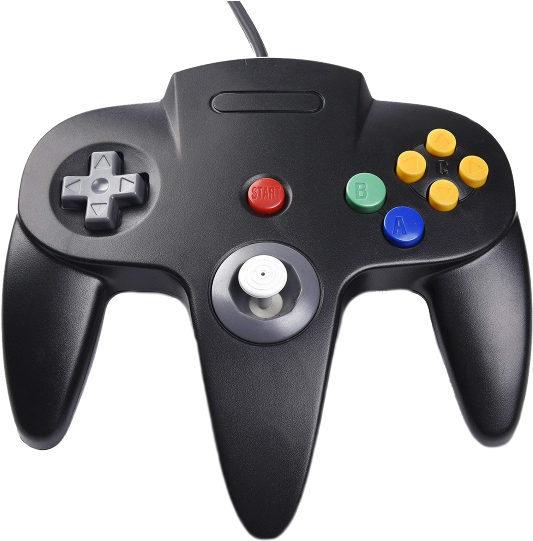 Classic N64 Wired Usb Pc - Game Controller (600x600), Png Download