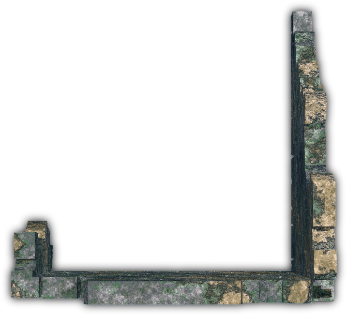 Ruinwall2 Blu - Ruined Walls Dundjinni (767x666), Png Download