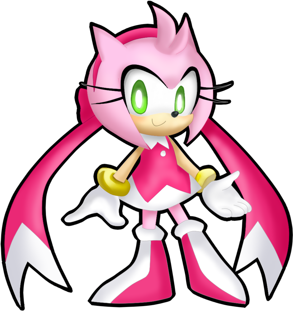 Blueblur1207 21 3 Skyline Amy 3d Test By Masterhands-paper - Sonic Skyline Sonic And Amy (941x998), Png Download