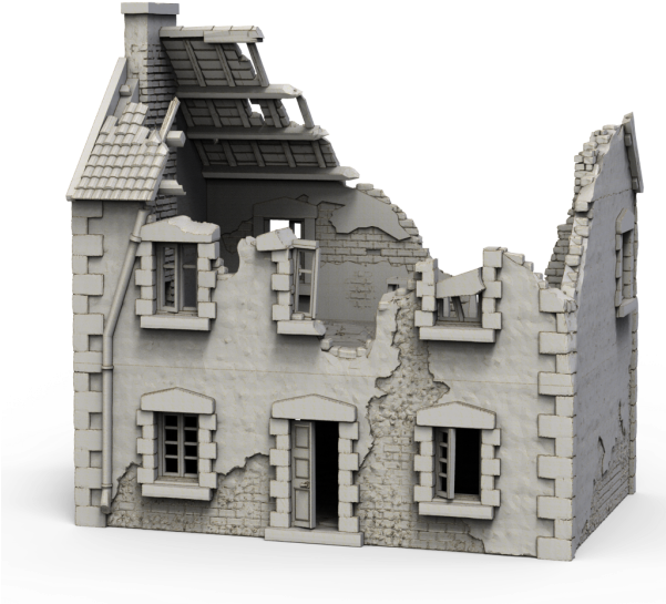 French Town House Ruins - Castle (600x600), Png Download