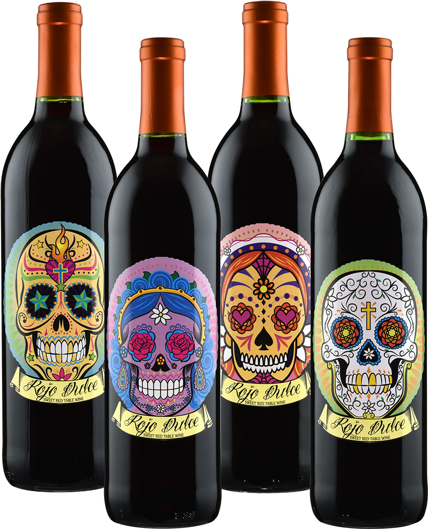 Vinos De Los Muertos - Dia De Los Muertos Wine (900x1070), Png Download
