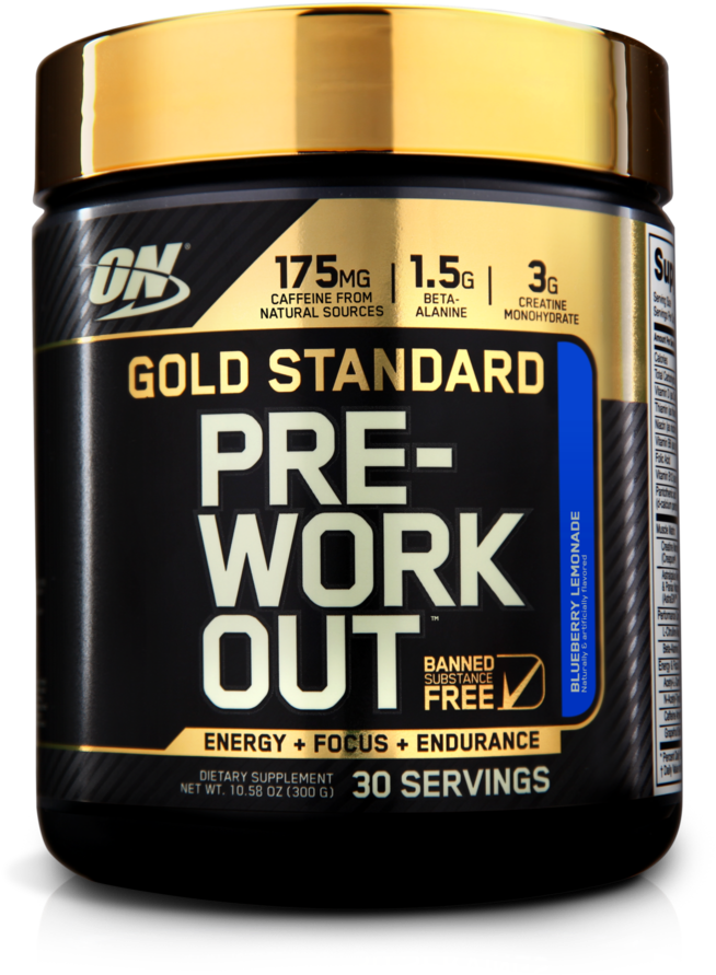Gs Pre-workout 30sv Blueberry Lemonade V=1474951419 - Optimum Nutrition Gold Standard Pre Workout Png (759x1024), Png Download