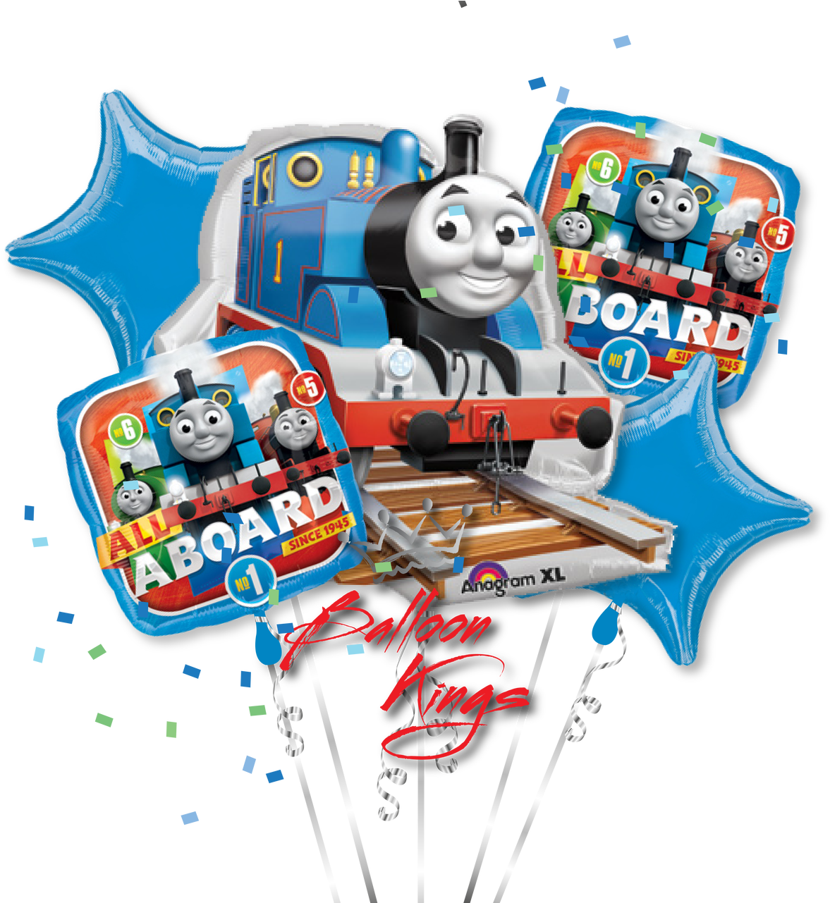 Thomas The Tank Bouquet - Thomas Balloons Party City (1280x1280), Png Download