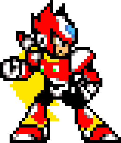 Zero - Mega Man X Zero Sprite (560x580), Png Download