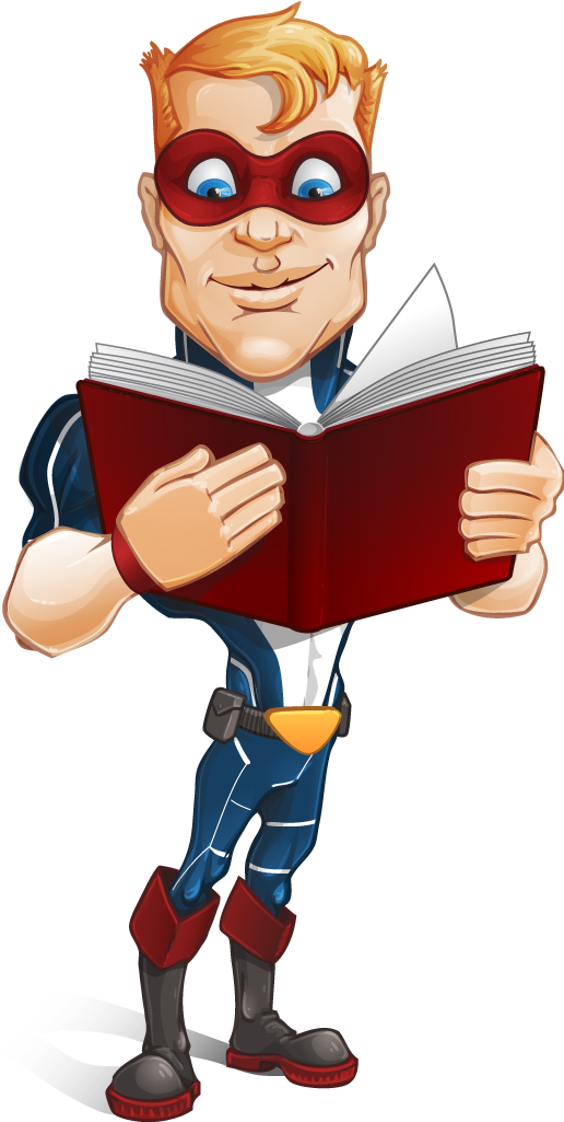 Reading - Superhero Reading Png (1024x1024), Png Download
