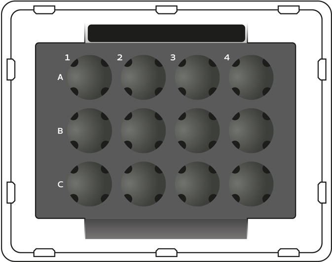 Domino For 3 Ml H2hn Vial - Flat Panel Display (678x700), Png Download