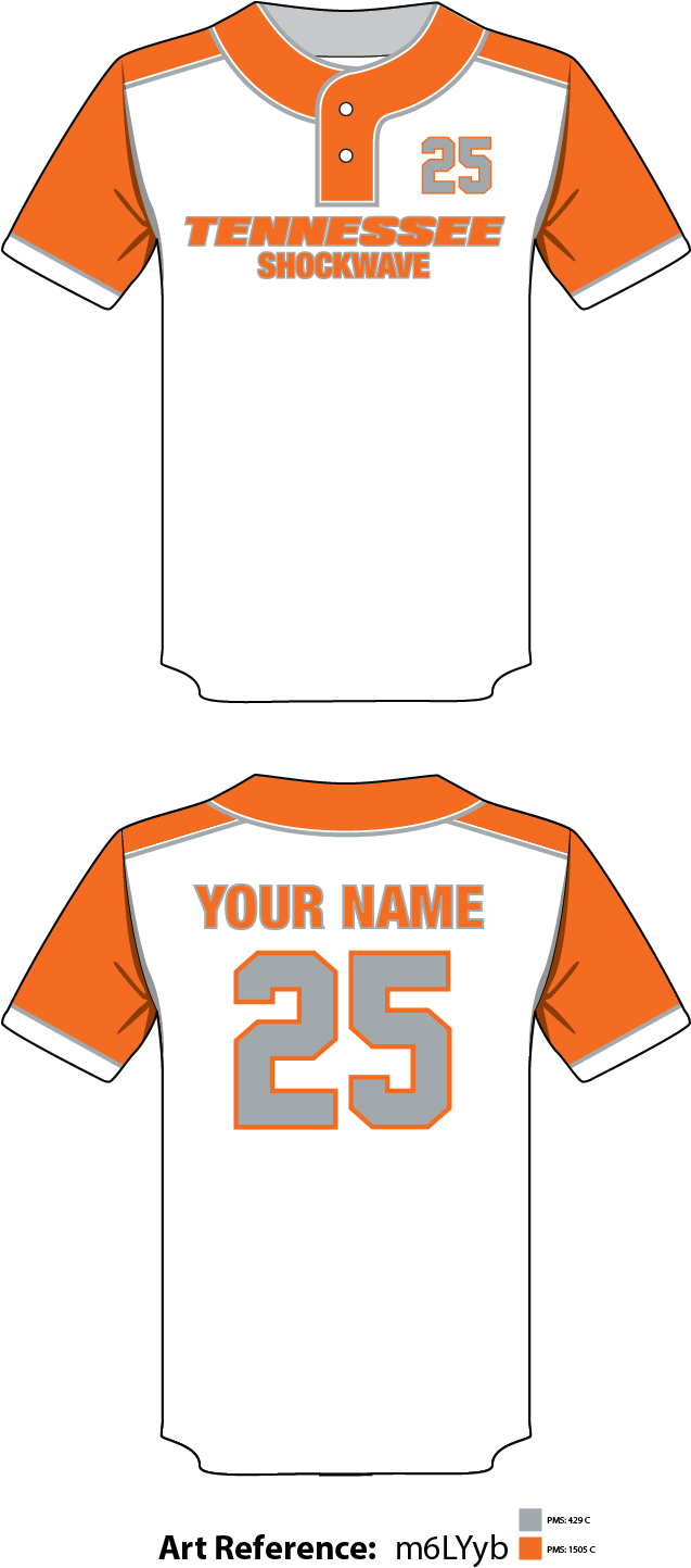 Tennessee Shockwave Two Button Softball Jersey - Number (1080x1620), Png Download