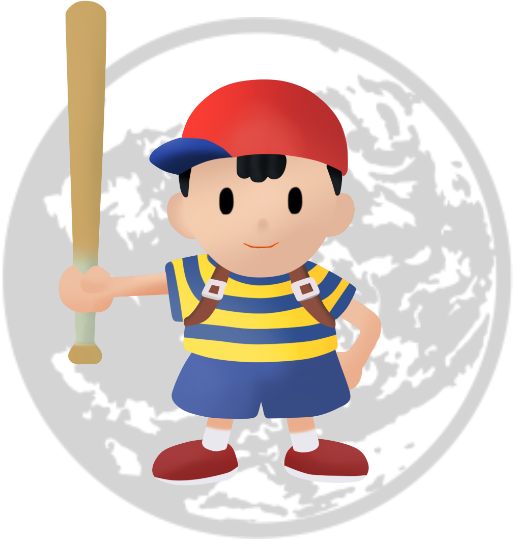 Ness - Smash Bros Earthbound Logo (1145x1278), Png Download