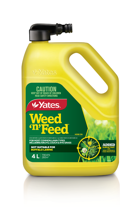 Yates 4l Weed 'n' Feed Herbicide - Bottle (800x800), Png Download