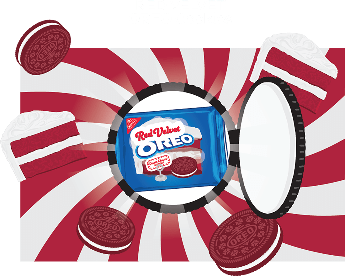Red Velvet Oreos - Oreo (1100x880), Png Download