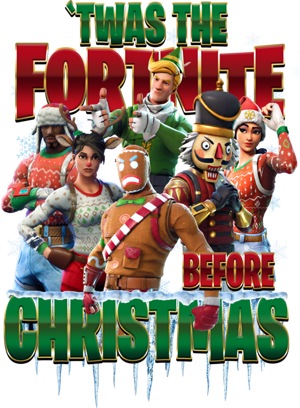 Twas The Fortnite Before Christmas -fortnite Inspired - Poster (589x800), Png Download
