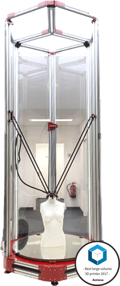 The T3500 Big Delta 3d Printer Of Tractus3d - 3d Printer Big Size (665x1000), Png Download