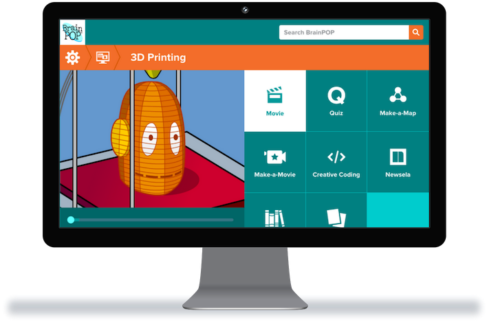 3d Printing On Brainpop - Led-backlit Lcd Display (750x500), Png Download