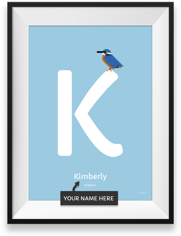 Kingfisher Personalized Poster - Picture Frame (640x815), Png Download