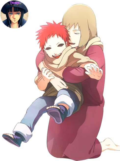 Render Gaara Karura Naruto Enfant Calin Mere Famille - Naruto Karura (500x676), Png Download