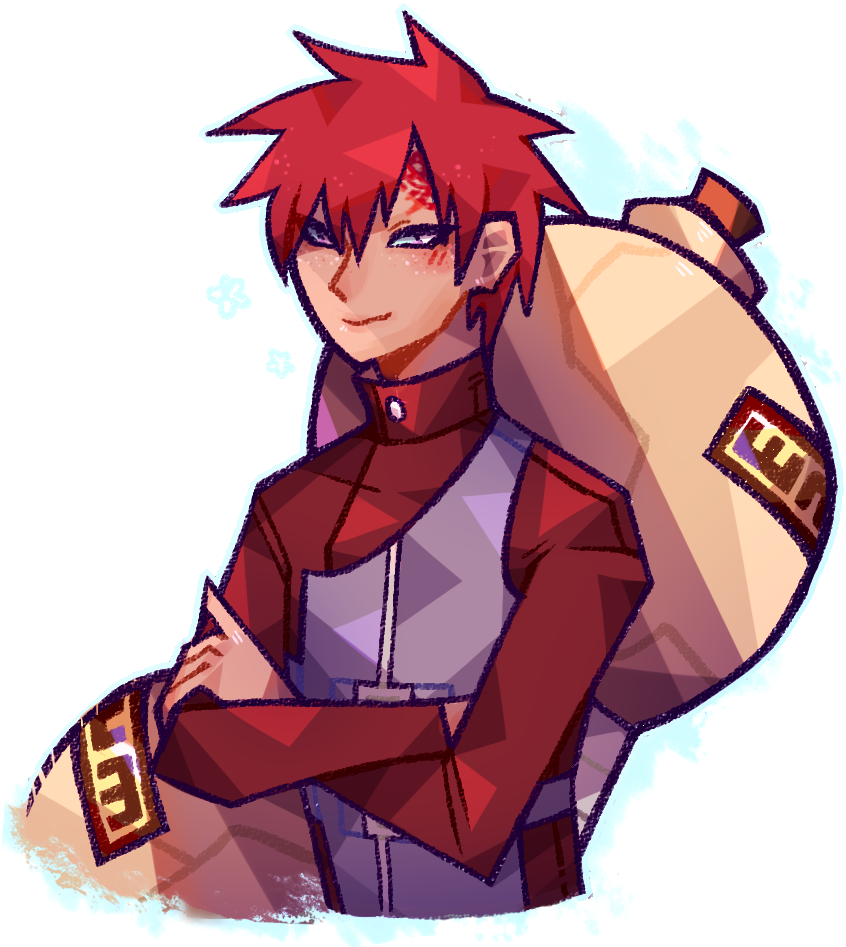 I Have A Headcanon That One Of The Reasons Gaara Got - Cartoon (879x985), Png Download