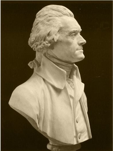 Bust Of Thomas Jefferson By Jean Antoine Houdon, - Bust (1024x524), Png Download